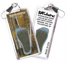 Yellowstone, WY  FootWhere® Souvenir Zipper-Pull. Made in USA - £6.28 GBP