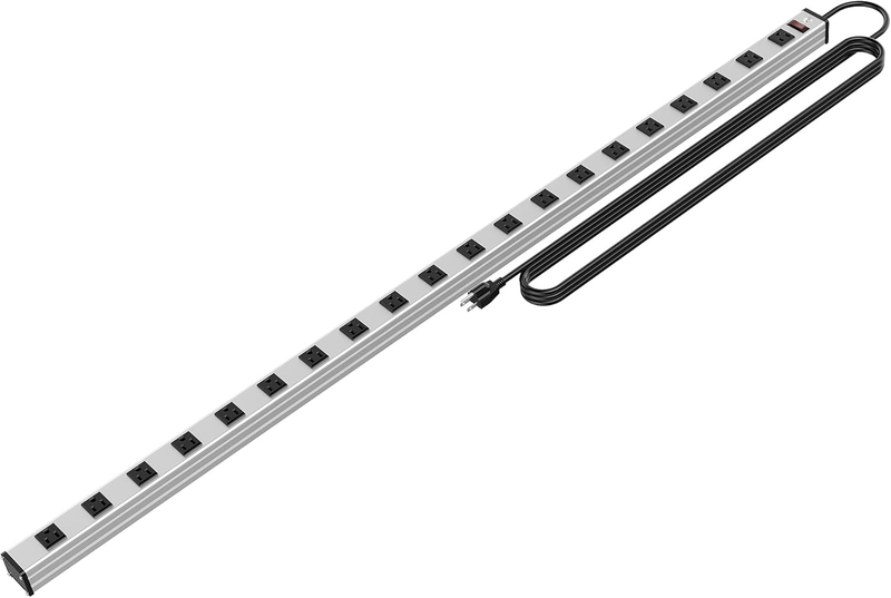 20 Outlet Heavy Duty Metal Socket Power Strip,15-Foot Long Extension Cor... - $96.02