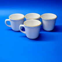Buffalo China Mugs Usa Heavy Restaurant Ware Coffee Cups Backstamp Set Of 4 Euc - $44.97