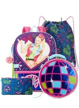 Nickelodeon Girls Jojo Siwa Backpack 5 Pc Set Lunch Bag, Cinch Bag ☆Pres... - £15.96 GBP