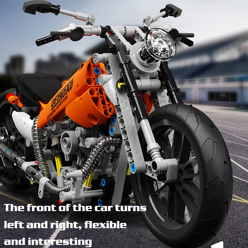Play Technical A Ideas Motorcycle Model Building Blocks Moc Traffic Vehicle Aemb - £49.77 GBP