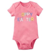 Girls Easter Bodysuit Carters Pink Short Sleeve snap Crotch Baby-size 3 ... - $7.92