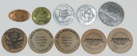 Ten Vintage NM Wooden Nickels, Aluminum Tokens &amp; Souvenir Coins - $7.91