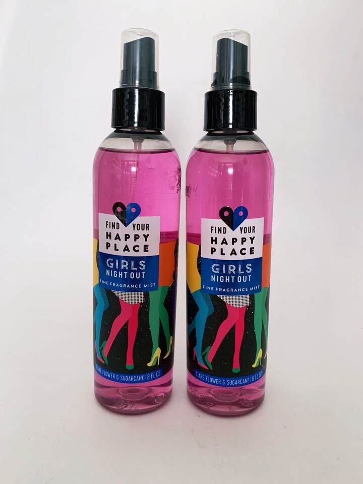 Find Your Happy Place Girls Night Out Fine Fragrance Body Mist Retired 8 oz Lot