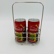Coca Cola Tin Salt Pepper Caddy Set Official Brand Vintage Tableware Dec... - $317.44 MXN