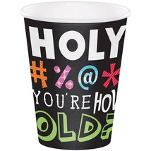 Holy Bleep Your How Old? Paper Cups Birthday Party Supplies 8 Count 12 0z New - £4.35 GBP