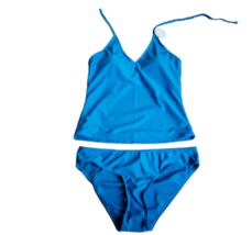 Womens size M Bobbi Brooks Tankini 2 piece swimsuit NWT Flatters Any Figure Blue - £25.48 GBP