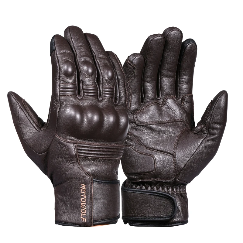 2021 Real Leather Motorcycle Gloves Waterproof Windproof Winter Warm Summer - £26.72 GBP+