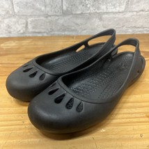 Crocs Womens Ballet Flats W Sz 9 Kadee Black Slingback Lightweight Slip On Shoes - £18.71 GBP