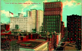 5th Avenue From Liberty Street Pittsburg Pennsylvania PA 1917 DB Postcard  - £3.47 GBP