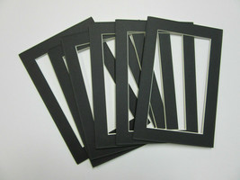 Picture Frame Mat 5x7 for 4x6 photo Black &amp; White 3 each color SET OF 6 - £5.55 GBP
