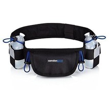 Hydration Running Belt Adjustable w/ Bottles Reflective Phone Pouch Wais... - £22.12 GBP