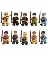 WW2 Periods 6 Countries Army Soldiers 10pc Minifigure Set A - $15.03+