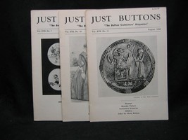 Just Buttons Collector&#39;s Magazine April, July, Aug 1959 - £7.18 GBP