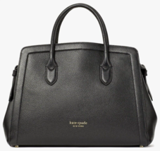 Kate Spade Knott Large Satchel Black Pebbled Leather PXR00399 NWT $398 Retail FS - £149.89 GBP