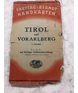 Vintage German Language Tirol &amp; Vorarlberg Austrian Map Freytag &amp; Berndt... - $475.98 MXN