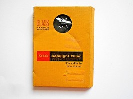 Kodak Glass No. 3  3-1/4x4-3/4&quot; &amp; No. 10  5 x 7&quot; Safelight Filters  - $14.84