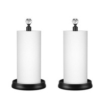 Paper Towel Holder, Steel Paper Towel Holder Countertop with Crystal Hea... - $150.29