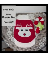 NWT Christmas Reindeer Rudolph Warm Cotton Knit Holiday Dog Pet Sweater ... - €14,51 EUR+