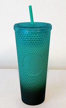 New Starbucks 2022 Christmas Green Ombre Waxberry Studded Tumbler  24 oz Venti - £17.02 GBP