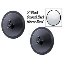 1947-1972 Chevy Truck 5&quot; Black Smooth Exterior Door Round Rear View Mirror PAIR - £13.75 GBP