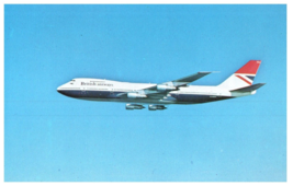 British Airways Boeing 747 in flight Airplane Postcard - £6.29 GBP