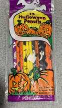 12 Halloween Pentech No 2 Pencils In Package 1998 Pumpkin Ghost Hunted House - £5.46 GBP