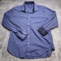 Christian Aujard Paris Shirt Mens 2XL Blue LS Flip Cuff Button Up Casual - £19.51 GBP