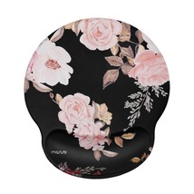 MOSISO Mouse Pad with Wrist Rest Support, Peony Ergonomic Mousepad Non-Slip Base - £20.29 GBP