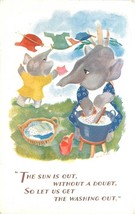 Postcard 1930s Dressed Elephant Anthroporphic Salmon 22-13872 - $3.92