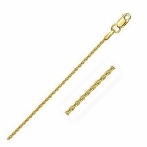 14k Yellow Gold Round Wheat Chain 1.2mm 16&quot;-24&quot; Inch Length Unisex Necklace - £257.48 GBP+