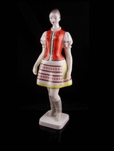 Exotic girl  Statue -  Vintage fine porcelain - signed  figurine hungary - £51.36 GBP