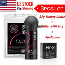 Sevich Hair Fiber Set 100g Fiber Hair Refill Bag + 25g Empty Bottle + Applicator - $26.99