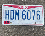 Ohio Expired 2018 Blue On White License Plate #HDM 6076 - $13.55