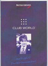 British Airways Club World In Flight Entertainment Guide 1990's - $22.76