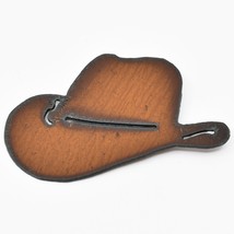 Rustic Ironwerks Cowboy Hat Country Western Rusted Metal Cutout Magnet - £7.90 GBP