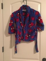 Marvel Spiderman Boys Blue Red Bathrobe w Belt Robe Size 4/5 - $38.61