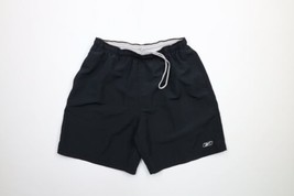 Vintage Reebok Mens Large Classic Logo Lined Above Knee Shorts Black Polyester - $39.55