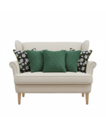 SOGA 5PC Black Floral &amp; Forest Green Diamond Knit Pillowcase Set 45cm Co... - $83.50