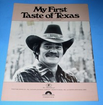 Ed Bruce Sheet Music My First Taste Of Texas Vintage 1983 Tree Publishing Co. - £11.98 GBP