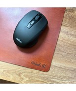 Personalized Leather Mousepad Customized Handmade Mouse Pad with Engraving - £27.54 GBP