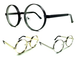 Round Oversized John Lennon Clear Lens Sun Eye Glasses Nerd Retro Classic Vtg - £6.28 GBP