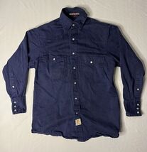 Bocomal FR Fire Resistant Shirt Men’s Small Blue Long Sleeve Button Up - $22.00