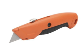 HDX Retractable Utility Knife Box Cutter With Blade Storage (4 Blades Included) - $4.95