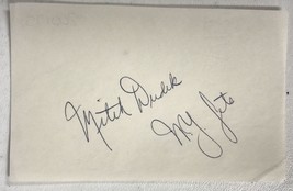 Mitch Dudek Signed Autographed 3x5 Index Card - Football - $9.99