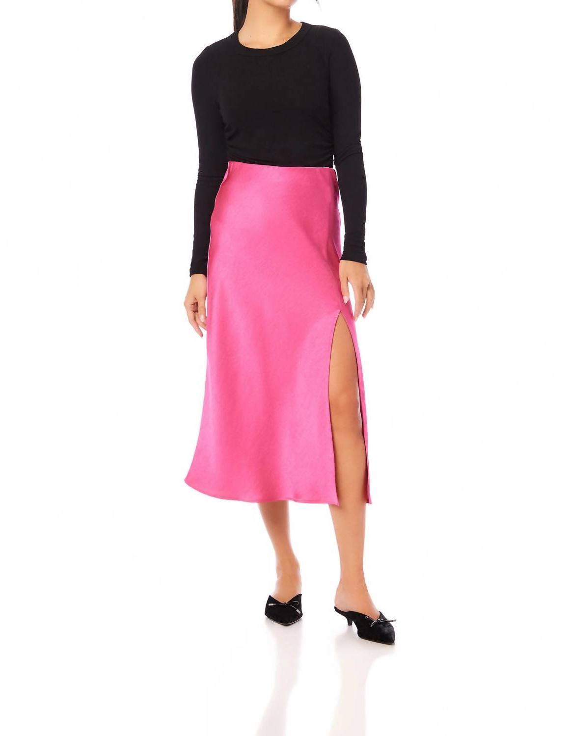 Fifteen Twenty Brielle Midi Skirt Hot Pink - $88.00