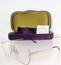 Brand New Authentic Gucci Eyeglasses GG 1414 001 Gold GG 1414O 58mm - £156.79 GBP