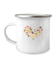 12 oz Camper Mug Coffee  Funny Mushroom Mycology Heart  - £15.94 GBP