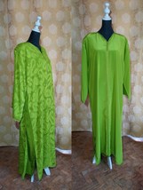 60s  handmade Traditional Vintage Moroccan Green Kaftan dress for women - $400.99