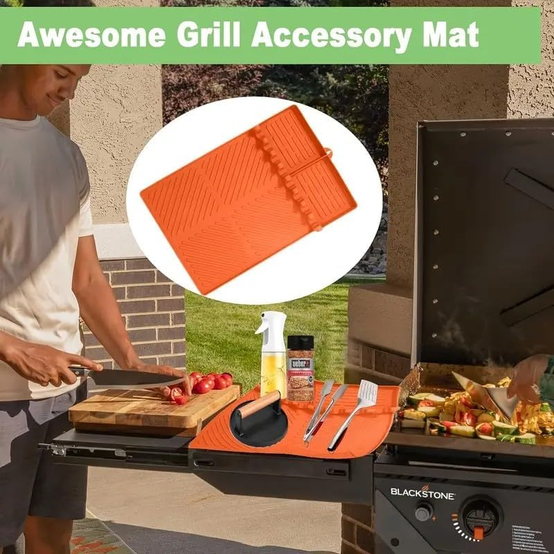 Emptycolor Silicone Grill Mat for Blackstone Griddle, Heat Resistant Non-Slip Gr Item image 6